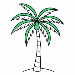 Palm Tree Silhouette Style Vector Illustration