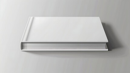 Fototapeta premium Blank white book mockup on white background.