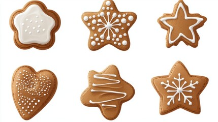 Gingerbread cookies. isolated object, transparent background
