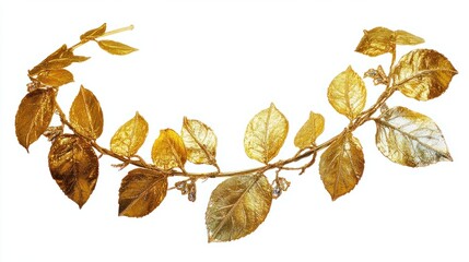 Gold leaf jewelry Transparent Background Images.