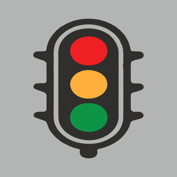recommend clip art: Traffic signal icon silhouette vector style with white background