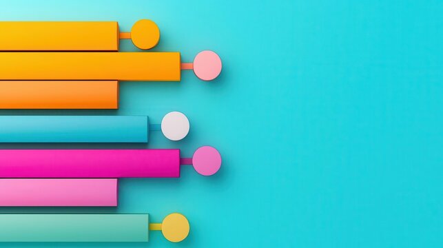 A digital Gantt chart with brightly marked milestones, symbolizing the phases of project management