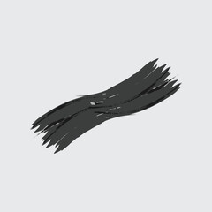 Abstract brush border with watercolor