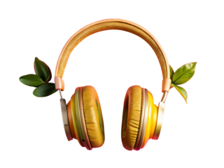 Headphones mockup displayed in isolation against a white background.
