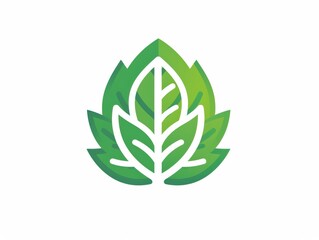 A leafy green plant logo with a leafy green leaf