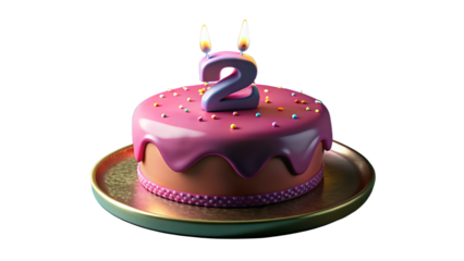 birthday cake . To celebrate the 2nd birthday	
