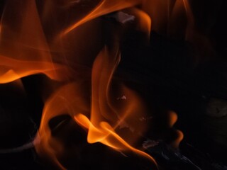 fire in the fireplace