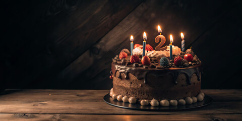 birthday cake . To celebrate the 2nd birthday	
