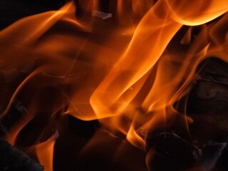fire in the fireplace,fiery background