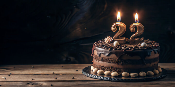birthday cake . To celebrate the 22nd birthday	

