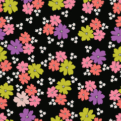 Obraz premium pattern, seamless, flower, wallpaper, decoration, design, floral, art, texture, flowers, color, colorful, spring, illustration, vector, summer, nature, decor, leaf, textile, ornament, blossom, tile, f