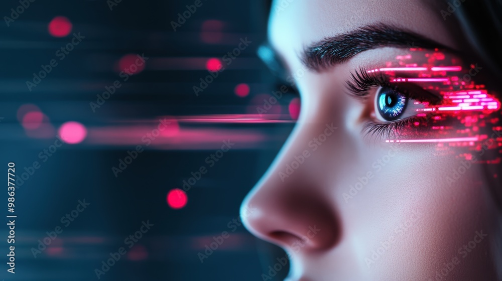 Wall mural a futuristic interface displaying a personalized ai assistant, illustrating the potential of ai to e