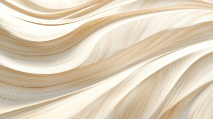 Obraz premium Elegant beige fabric flowing and creating abstract shapes with its delicate texture. Perfect background for various design projects