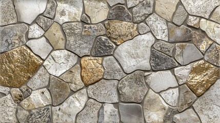 Obraz premium Stunning stone wall with rough texture, perfect for interior and exterior decoration. Natural and rustic feel, ideal for any space