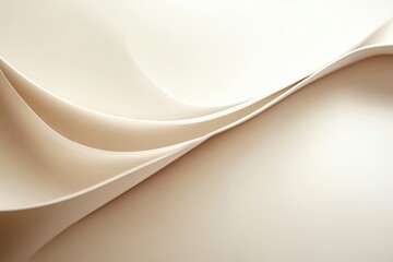 Flowing patterns of soft beige fabric illuminated by natural light in a tranquil indoor setting