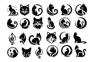 Cat logo vectors illustrations