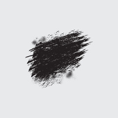 Abstract brush border with watercolor