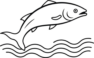 The Epic Journey of Salmon Leaping Upstream Illustrated
