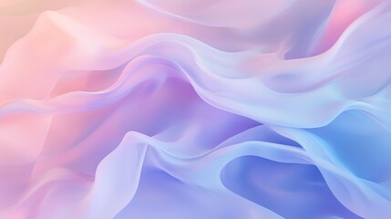 Obraz premium Abstract background with waves and folds in pastel colors, resembling silk or satin, creating a dreamy and elegant backdrop perfect for wallpapers or banners