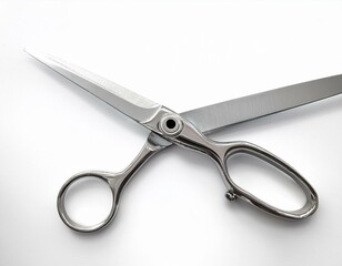 Edelstahl-Schere isoliert auf wei&szlig;em Hintergrund f&uuml;r Produktfotografie