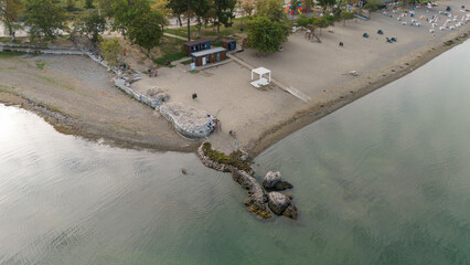 Aerial view of the historical city of Iznik by the Iznik Lake, Turkey.