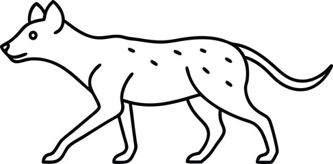 Dynamic Hyena Dash Across the Open Plain Vector Illustration
