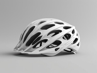 A white helmet with black accents
