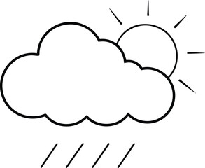 Vibrant Weather Cloud Icon Vector Illustration for Stunning Designs
