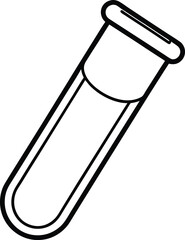 Stylish Vector Test Tube Icon Illustration for Medical and Experimentation
