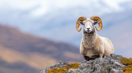 sheep on the mountain
