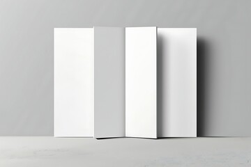 Naklejka premium Blank white poster mockup on concrete wall.