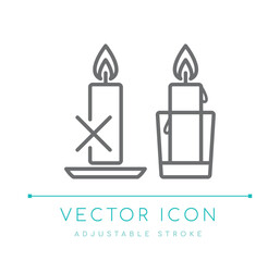 Use Suitable Container Candle Line Icon