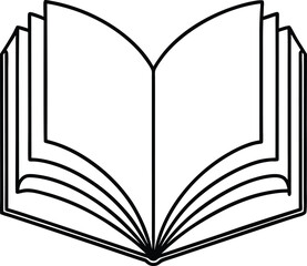 Modern Open Book Icon Vector Design for Digital Projects
