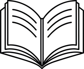 Eye Catching Open Book Vector Icon for Learning and Reading
