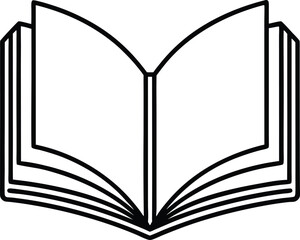 Vector Illustration of an Open Book Icon for Creative Designs
