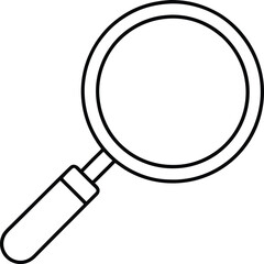 Explore with a Stylish Magnifying Glass Icon Vector Art Design
