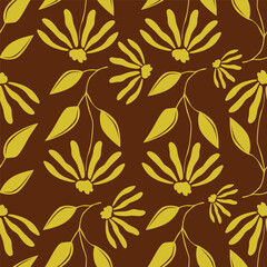 pattern, seamless, wallpaper, vector, vintage, texture, flower, illustration, design, floral, art, decoration, ornament, paper, decor, pink, damask, retro, tile, style, color, leaf, old, brown, 