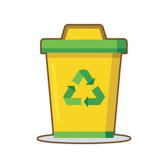 Recycling bin Vector art illustration .