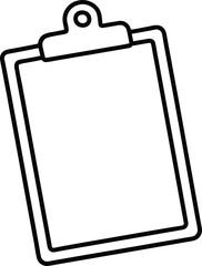 Minimalist Clipboard Icon Vector Illustration for Sleek Presentations
