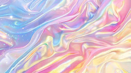 Fototapeta premium Horizontal abstract pastel holographic texture design