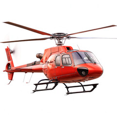 Red Helicopter Isolated