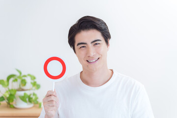 OKする男性