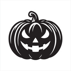 Pumpkin icon silhouette on white background
