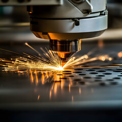 sparks from a steel grinder, generative ai