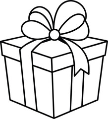 Beautiful Gift Box with Bow Vector Art for Graphic and Design Projects
