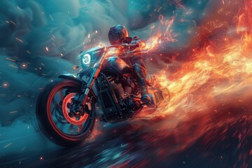 abstract background in colors and patterns for National Motorcycle Ride Day