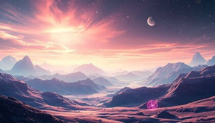 sunrise over the mountains