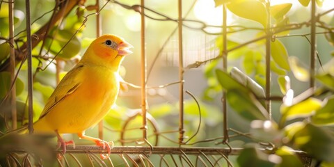 A Canary Bird in the Sunlight