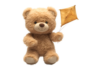 Obraz premium a teddy bear holding a kite. 