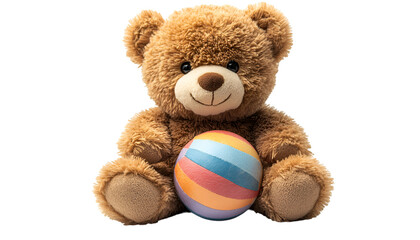 Obraz premium a teddy bear with a ball. 